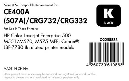 OFFICE-Partner Premium Toner - alternativ zu HP 507A (CE400A) - schwarz OFFICE-Partner Premium Toner - alternativ zu HP 507A (CE400A) - schwarz